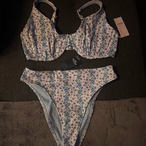Hollister Blue Floral Bikini Set